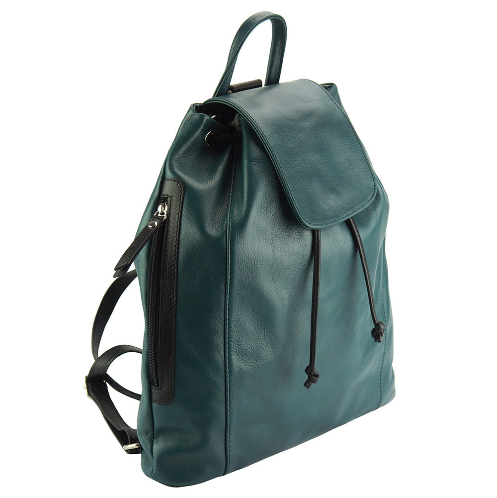 Ginevra leather Backpack - Made In Italy