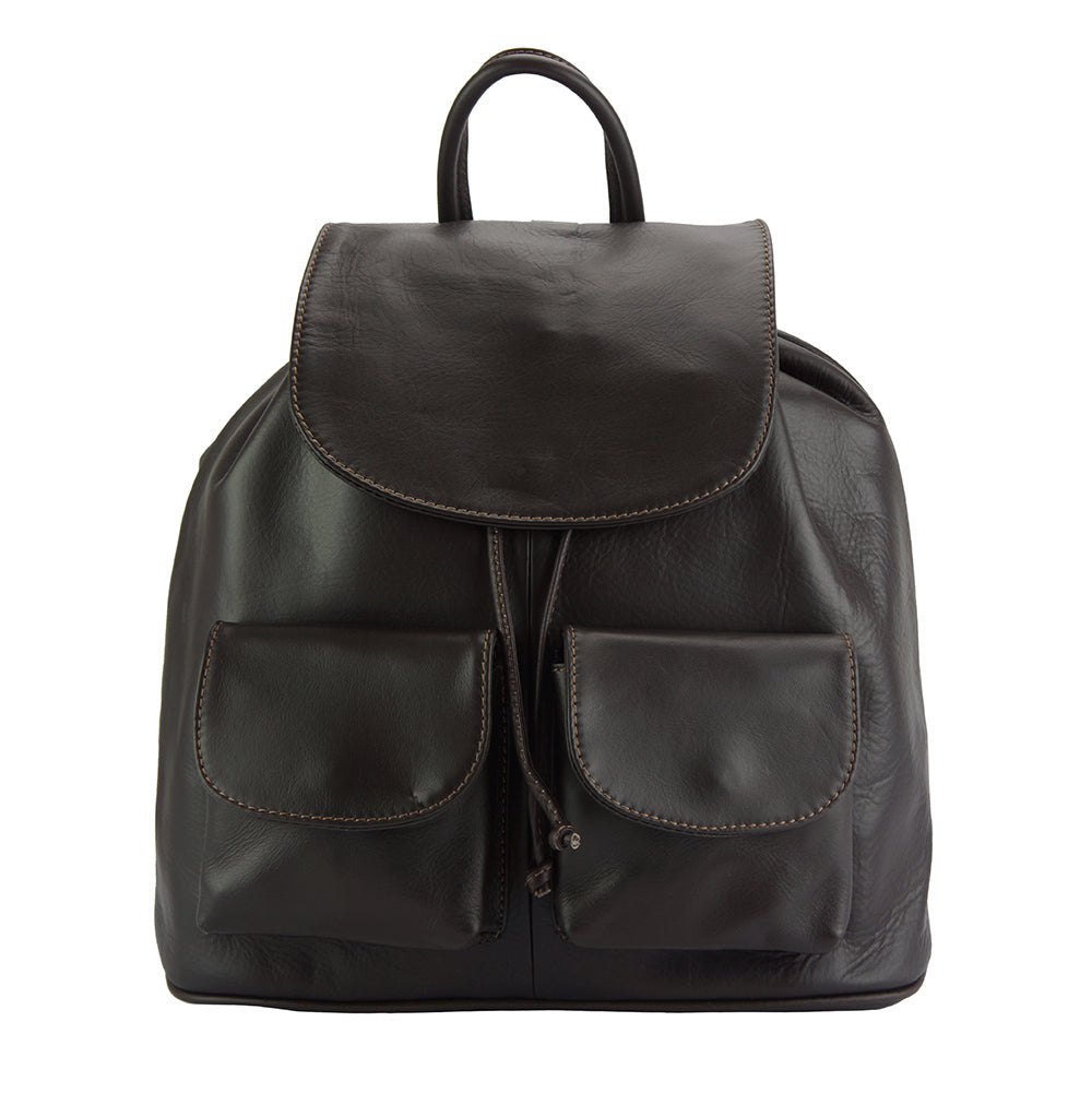 Irene leather Backpack - Made In Italy