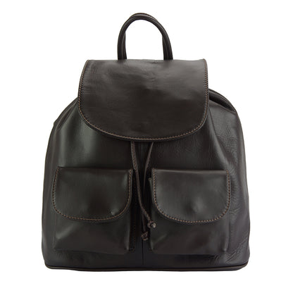 Irene leather Backpack - Made In Italy