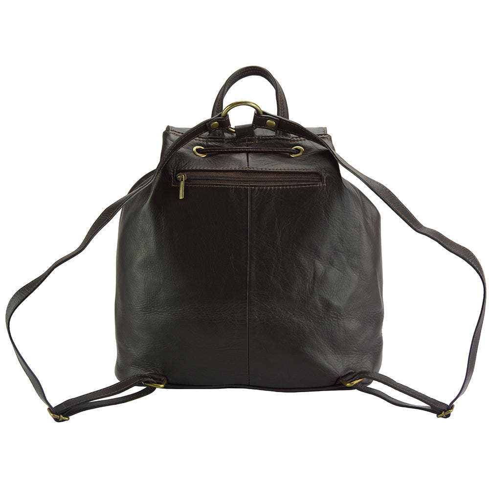Irene leather Backpack - Made In Italy