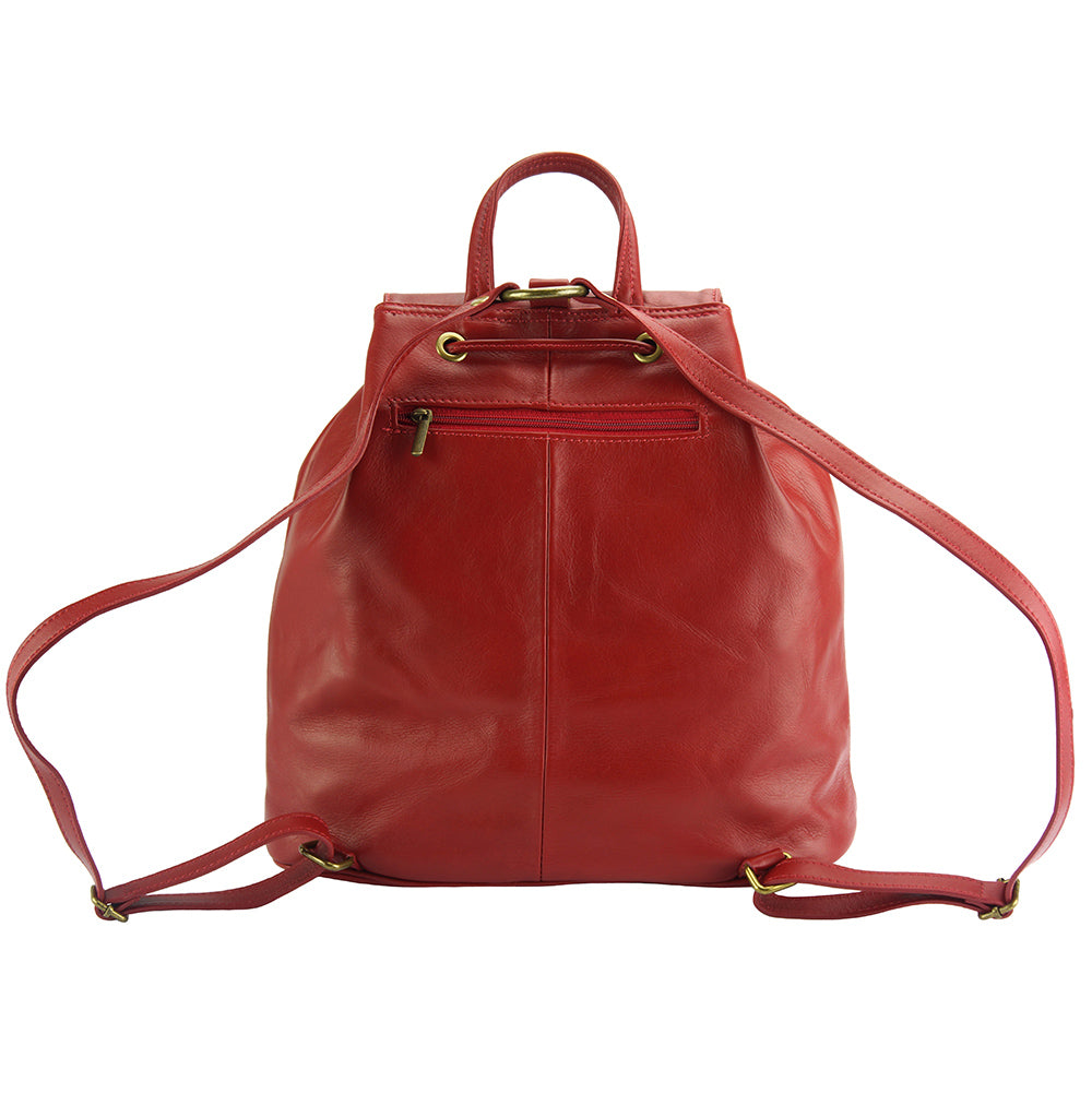 Irene leather Backpack - Made In Italy