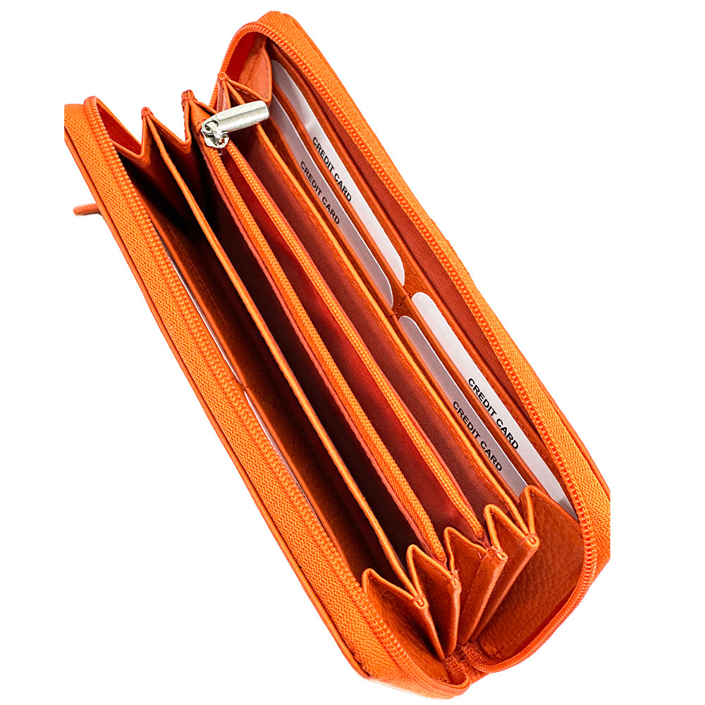 Zippy Wallet in Soft Cow Leather - Made In Italy