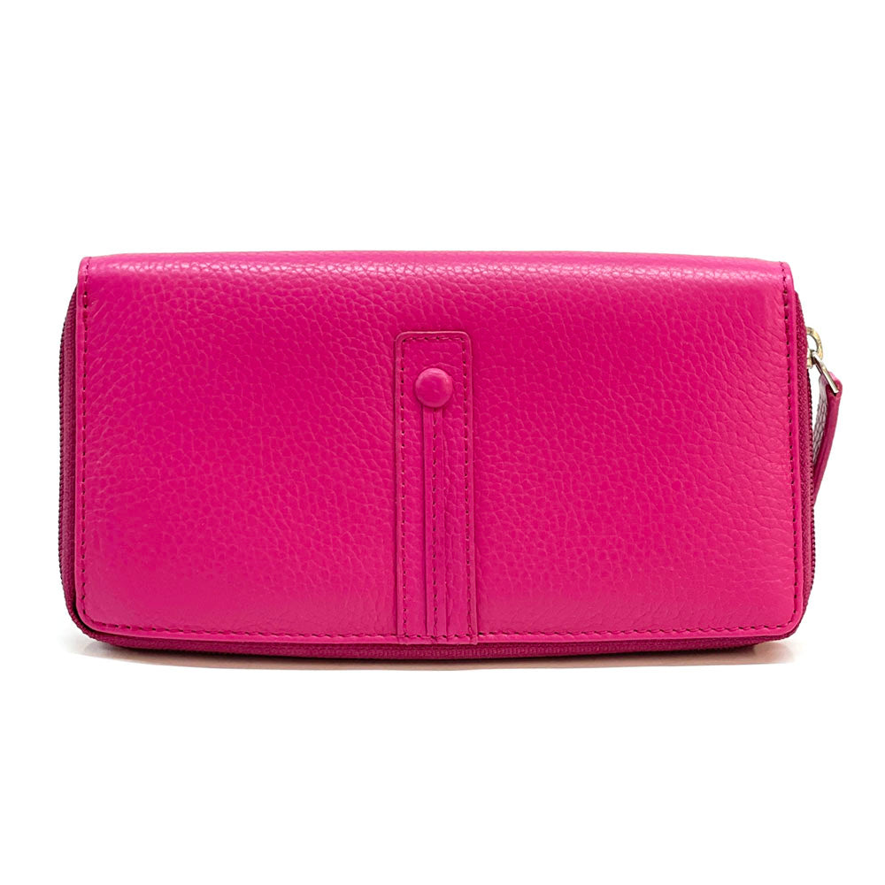Zippy Wallet in Soft Cow Leather - Made In Italy