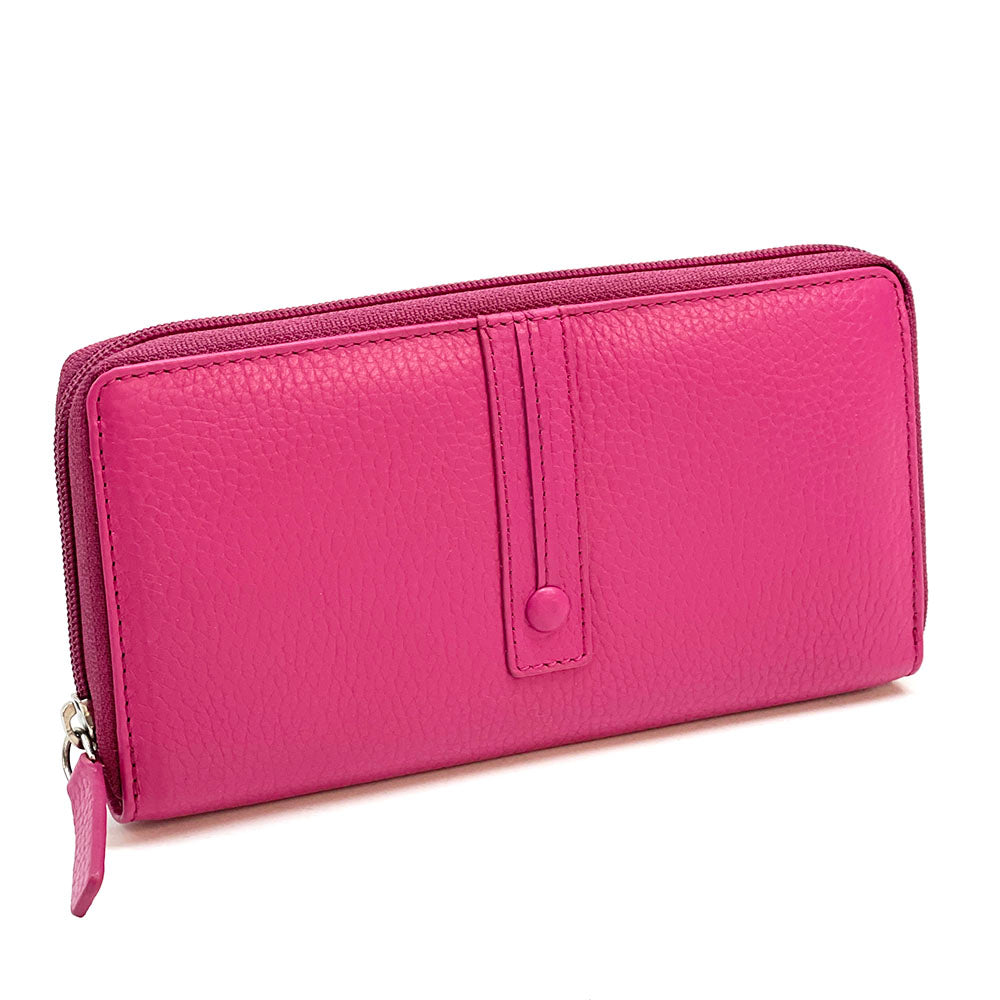 Zippy Wallet in Soft Cow Leather - Made In Italy