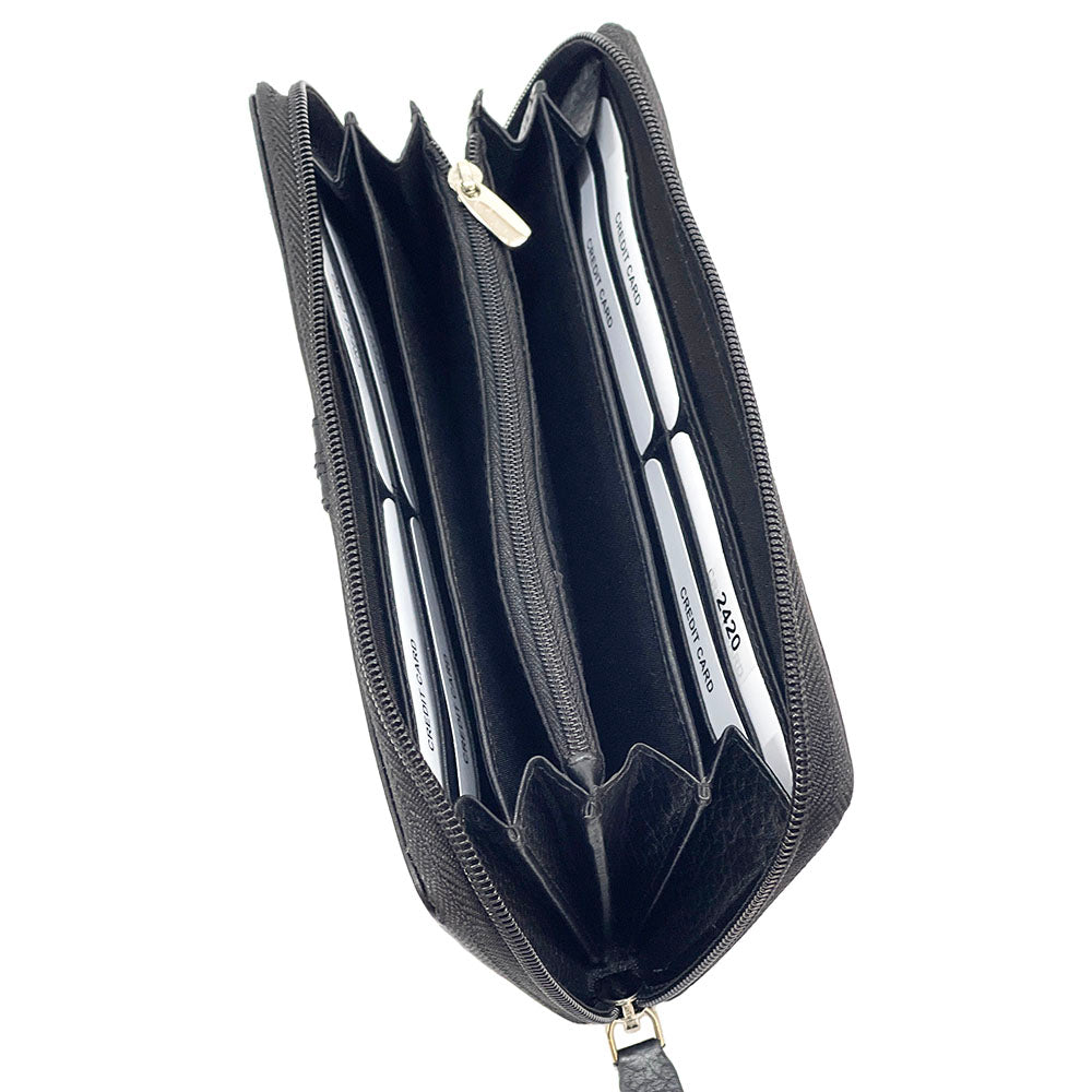 Zippy Wallet in Soft Cow Leather - Made In Italy