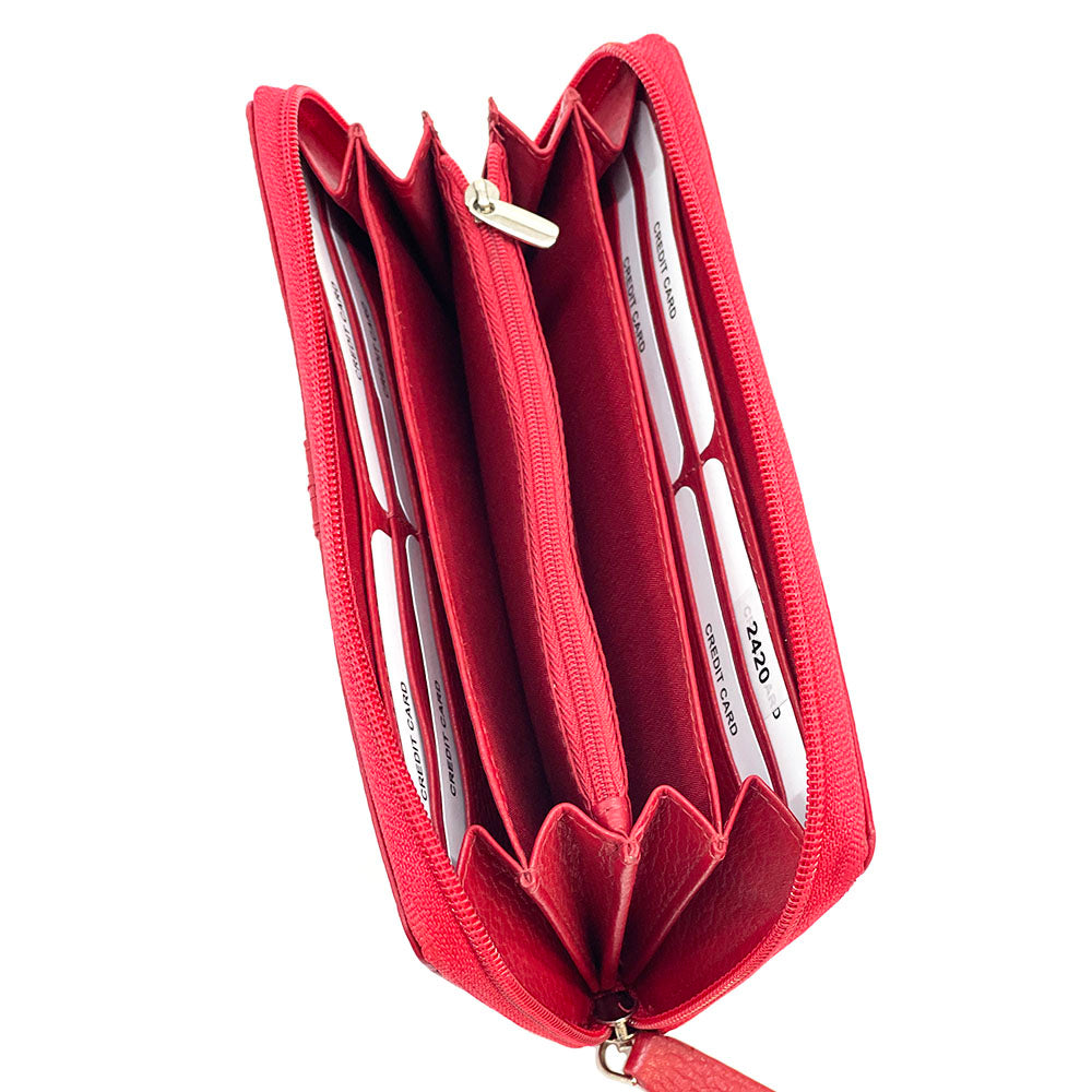 Zippy Wallet in Soft Cow Leather - Made In Italy
