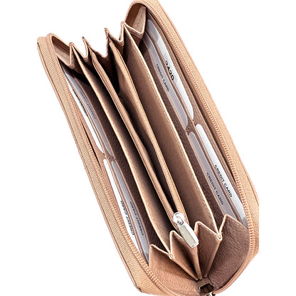 Zippy Wallet in Soft Cow Leather - Made In Italy