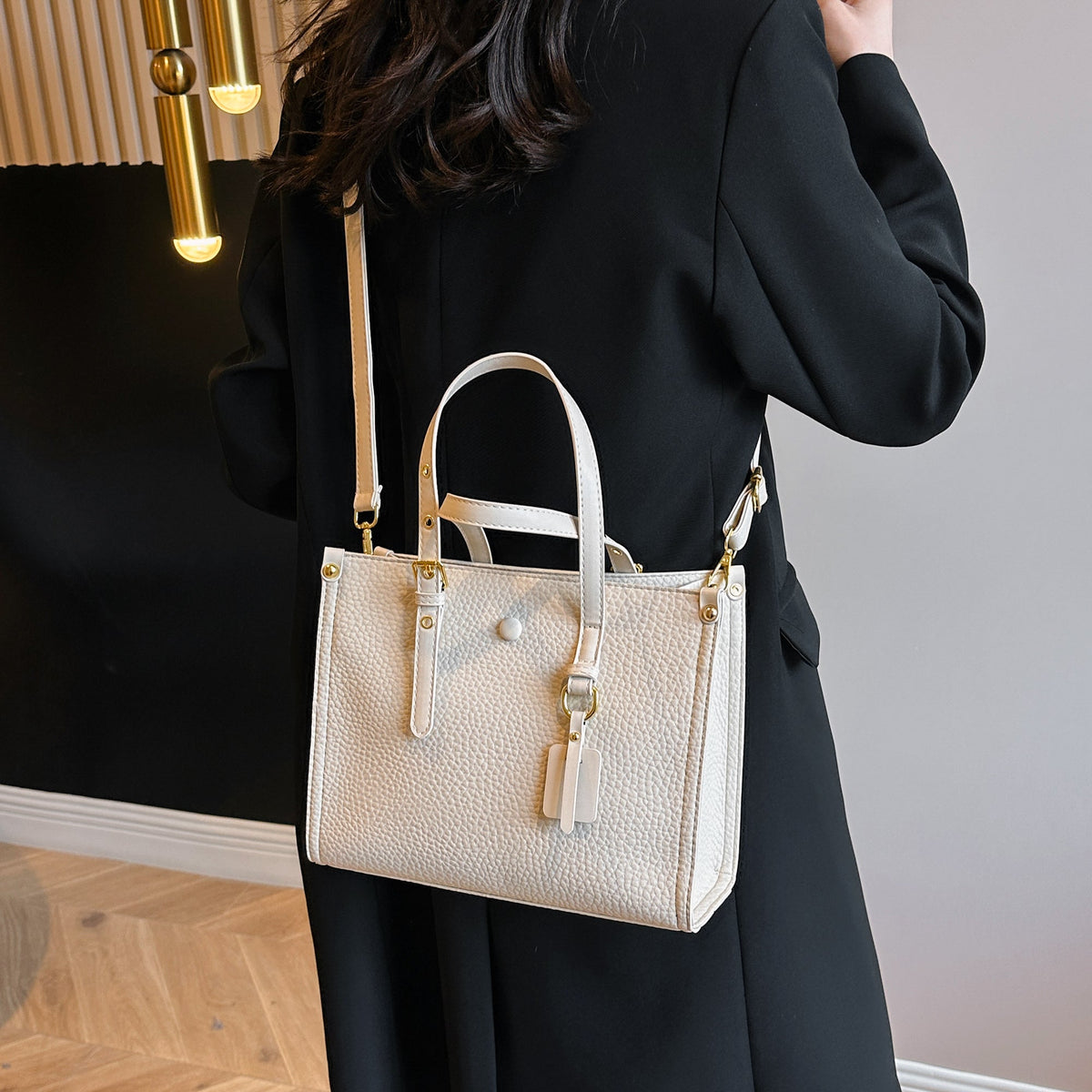 The Vegan leather tote - Crossbody Shoulder bag