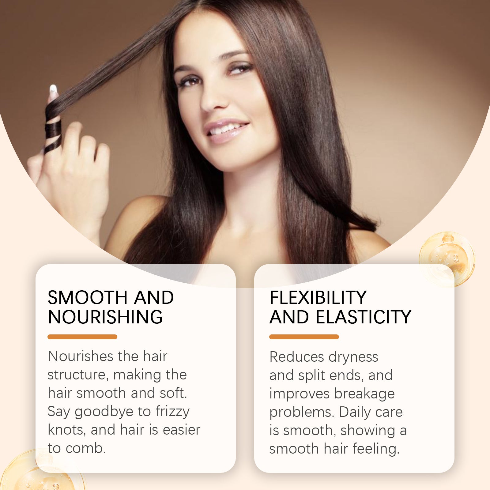 Hoegoa Keratin Repairs The Hair Membrane, Nourish Hair Knot Not Light, Smooth Hair Care Natural Luster Membrane