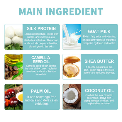 Protein Repair Cleansing Soap Cleans Pores, Lightens Acne Dark Spots, Moisturizes Brightening Face Wash Soap