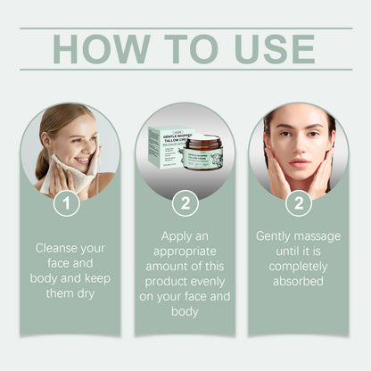 OUHOE Tallow Moisturizing Moisturizer, Gentle Care Moisturizing Creamy Creamy Cream To Improve Skin Elasticity