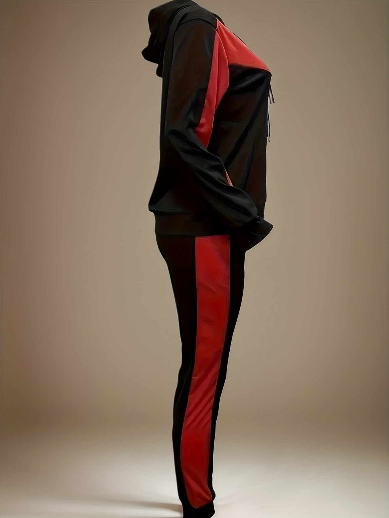 2025 Red &amp; Black Camo Hoodie Set | Women&