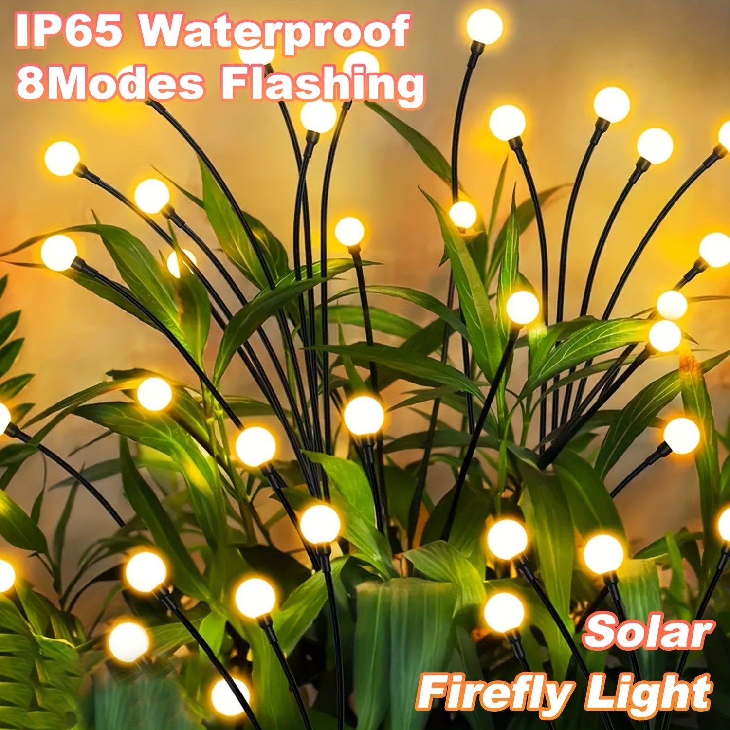 6-Pack 48 LED Solar Garden Lights, Solar Swaying Light