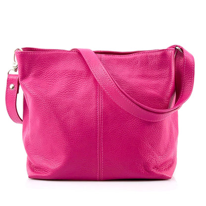 Nina leather shoulder bag - Made In Italy