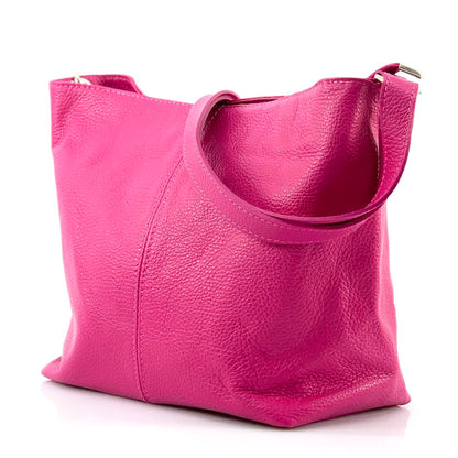 Nina leather shoulder bag - Made In Italy