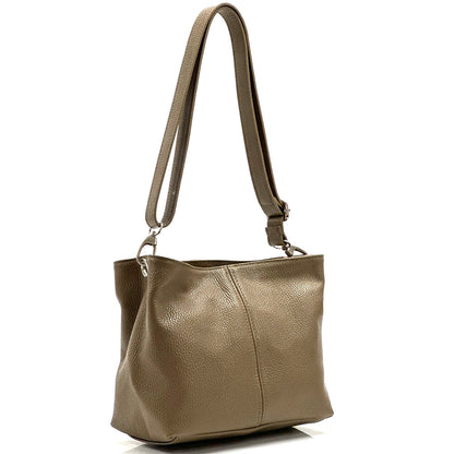 Nina leather shoulder bag - Made In Italy