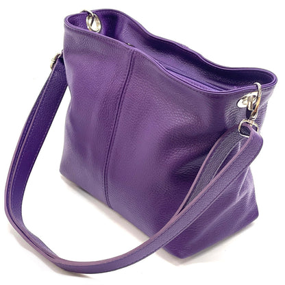 Nina leather shoulder bag - Made In Italy