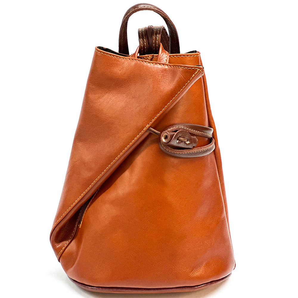 Fiorella leather backpack - Made In Italy