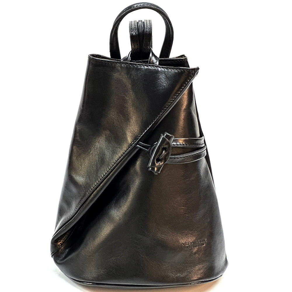 Fiorella leather backpack - Made In Italy