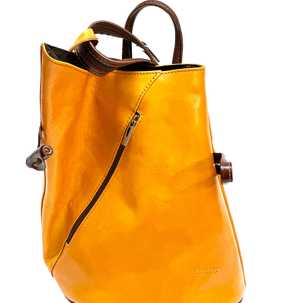 Fiorella leather backpack - Made In Italy