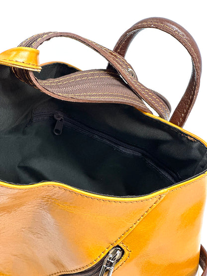 Fiorella leather backpack - Made In Italy