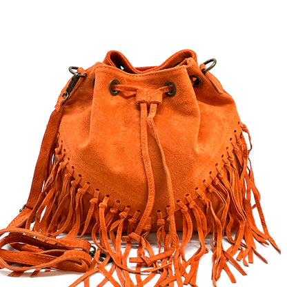 Ileana leather Bucket Bag - Made In Italy