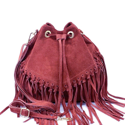 Ileana leather Bucket Bag - Made In Italy