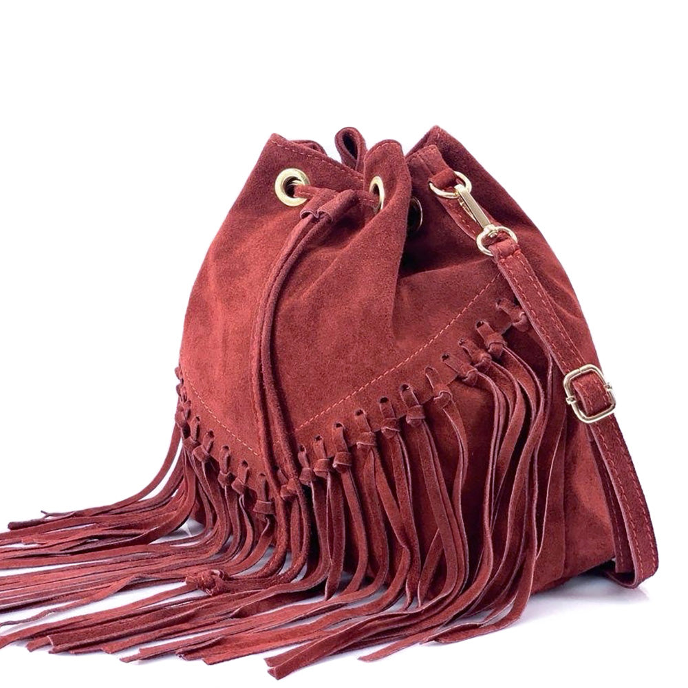 Ileana leather Bucket Bag - Made In Italy