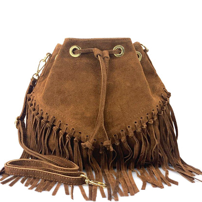 Ileana leather Bucket Bag - Made In Italy