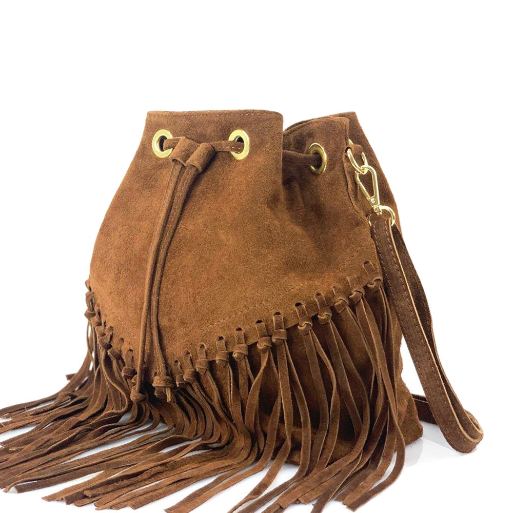 Ileana leather Bucket Bag - Made In Italy