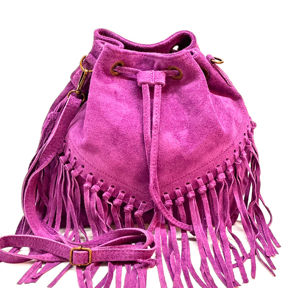 Ileana leather Bucket Bag - Made In Italy