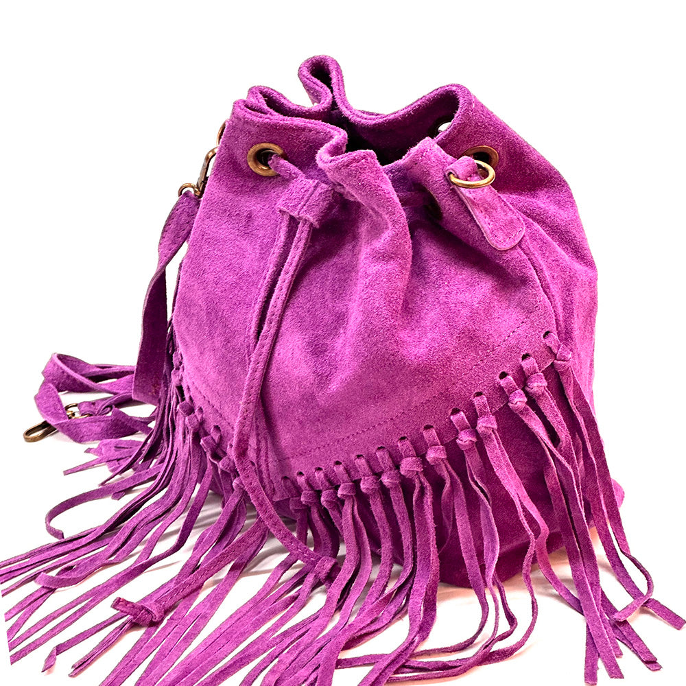 Ileana leather Bucket Bag - Made In Italy