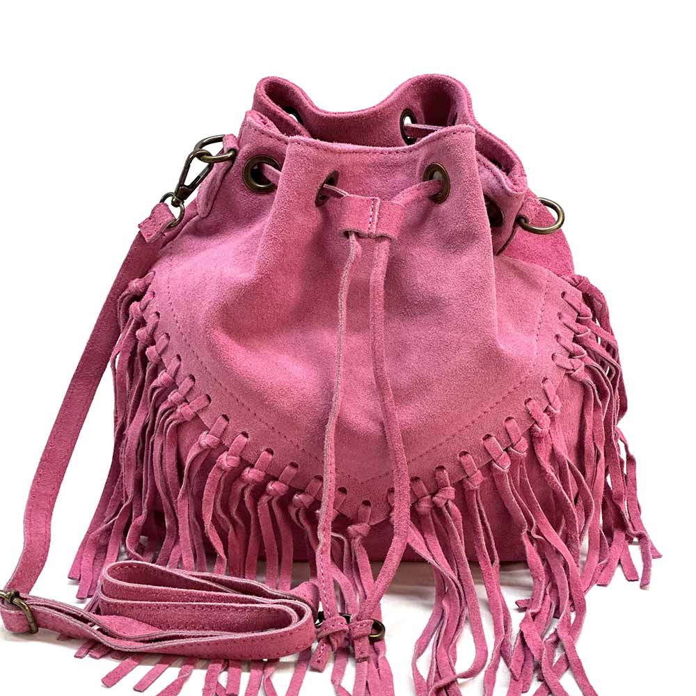 Ileana leather Bucket Bag - Made In Italy