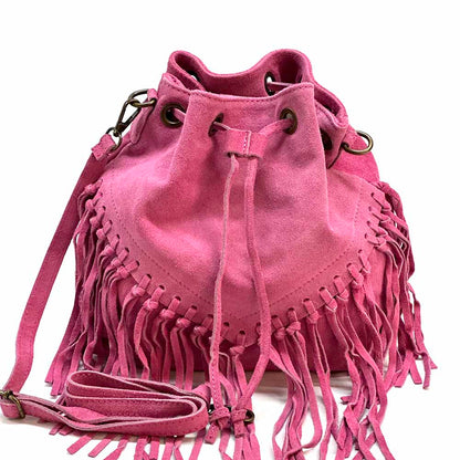 Ileana leather Bucket Bag - Made In Italy