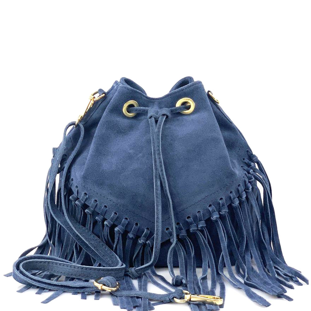 Ileana leather Bucket Bag - Made In Italy