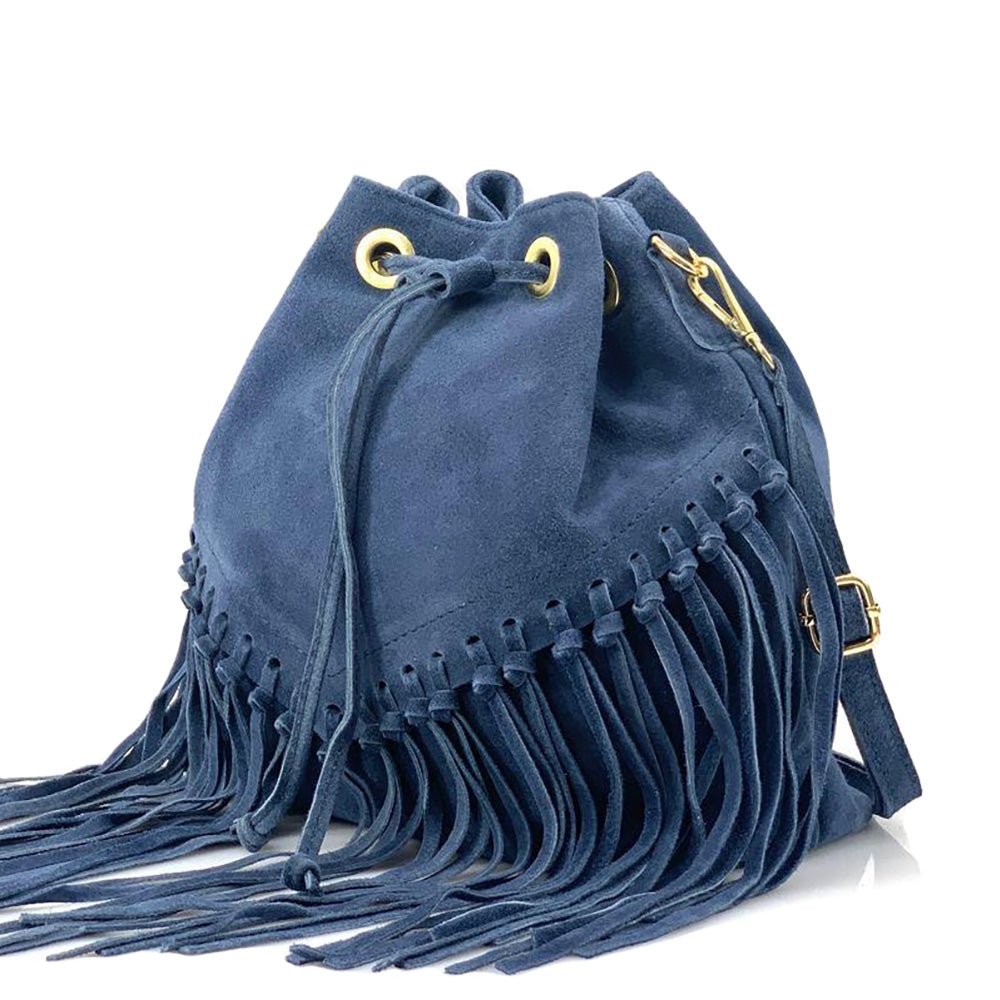 Ileana leather Bucket Bag - Made In Italy