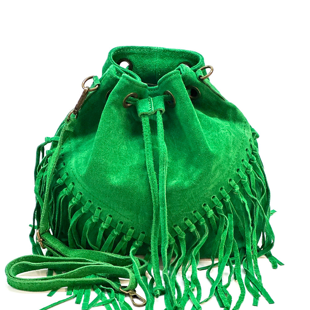 Ileana leather Bucket Bag - Made In Italy