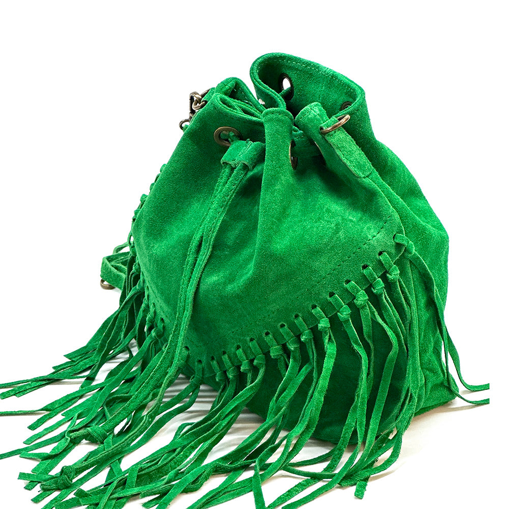 Ileana leather Bucket Bag - Made In Italy