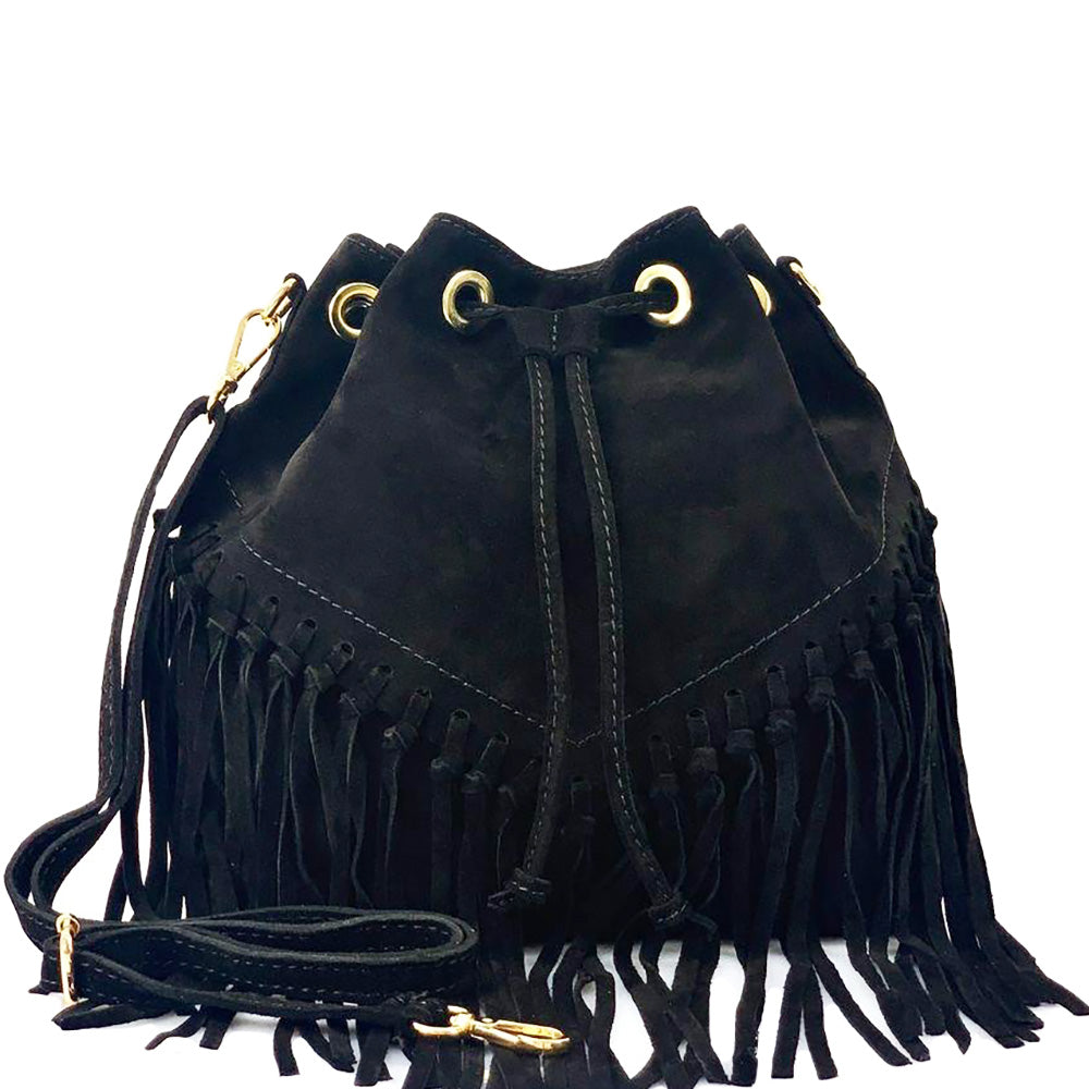 Ileana leather Bucket Bag - Made In Italy