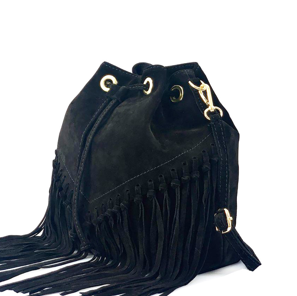 Ileana leather Bucket Bag - Made In Italy