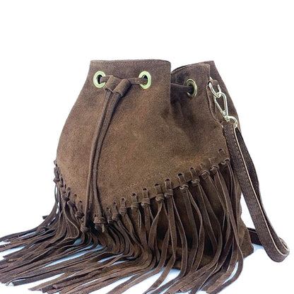 Ileana leather Bucket Bag - Made In Italy