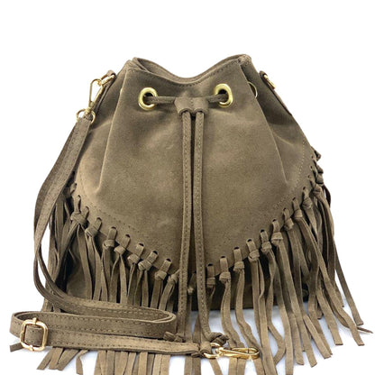 Ileana leather Bucket Bag - Made In Italy