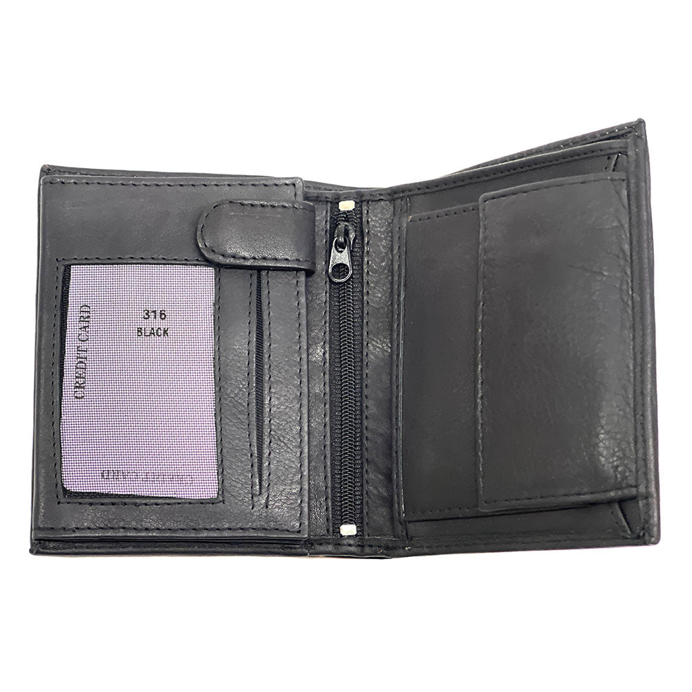 Raviero Cow Leather Vertical Wallet - made in Italy