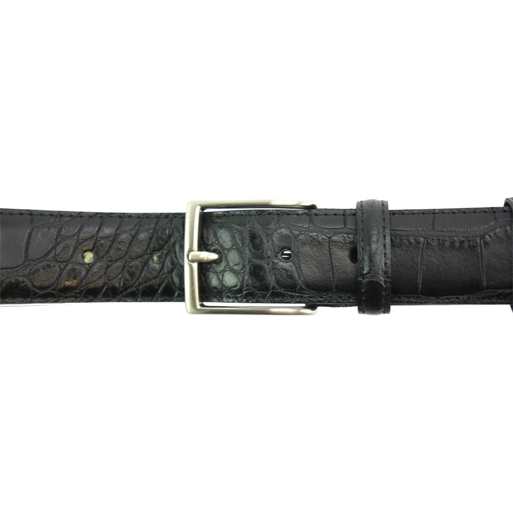 Printed and shine leather belt - Made In Italy
