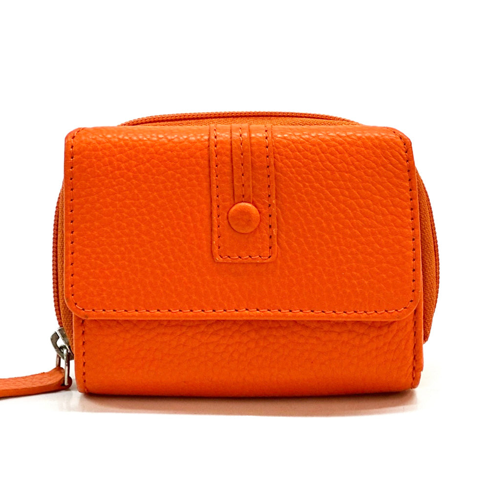 Federica leather wallet - Made In Italy