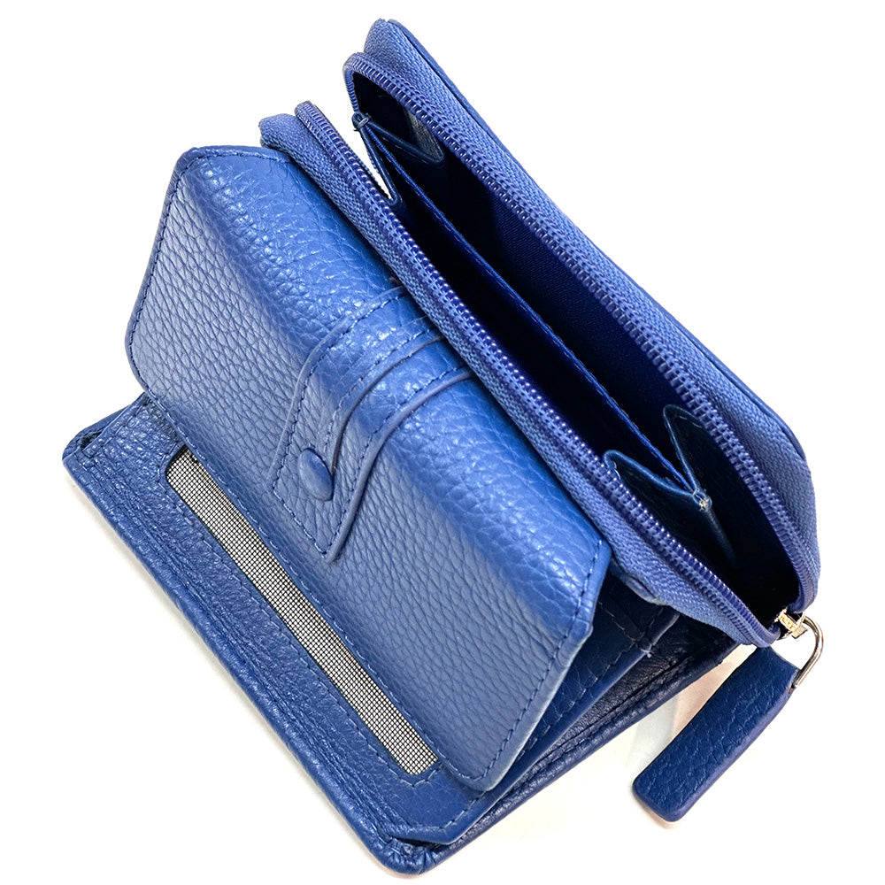 Federica leather wallet - Made In Italy