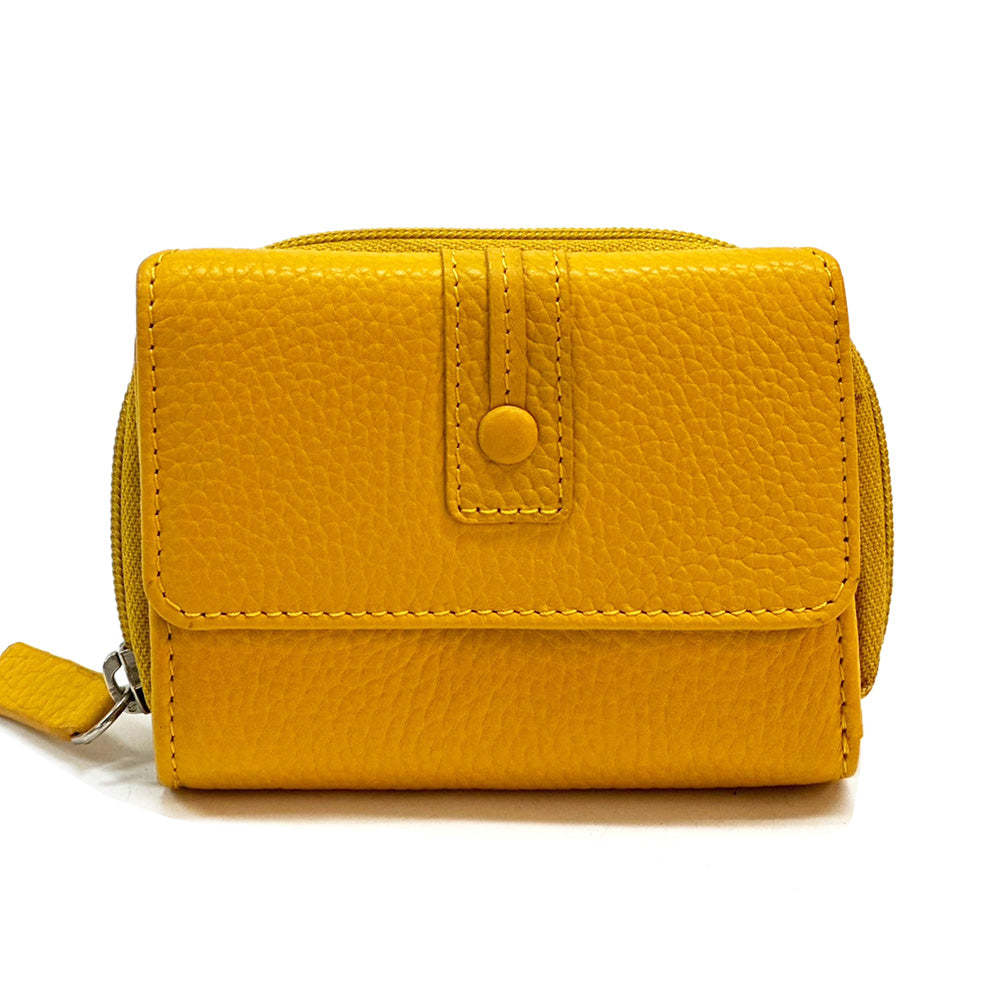 Federica leather wallet - Made In Italy