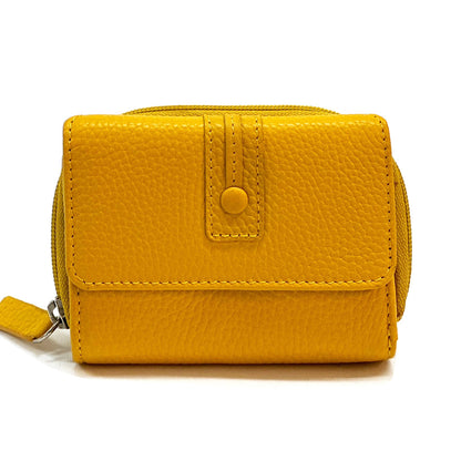 Federica leather wallet - Made In Italy