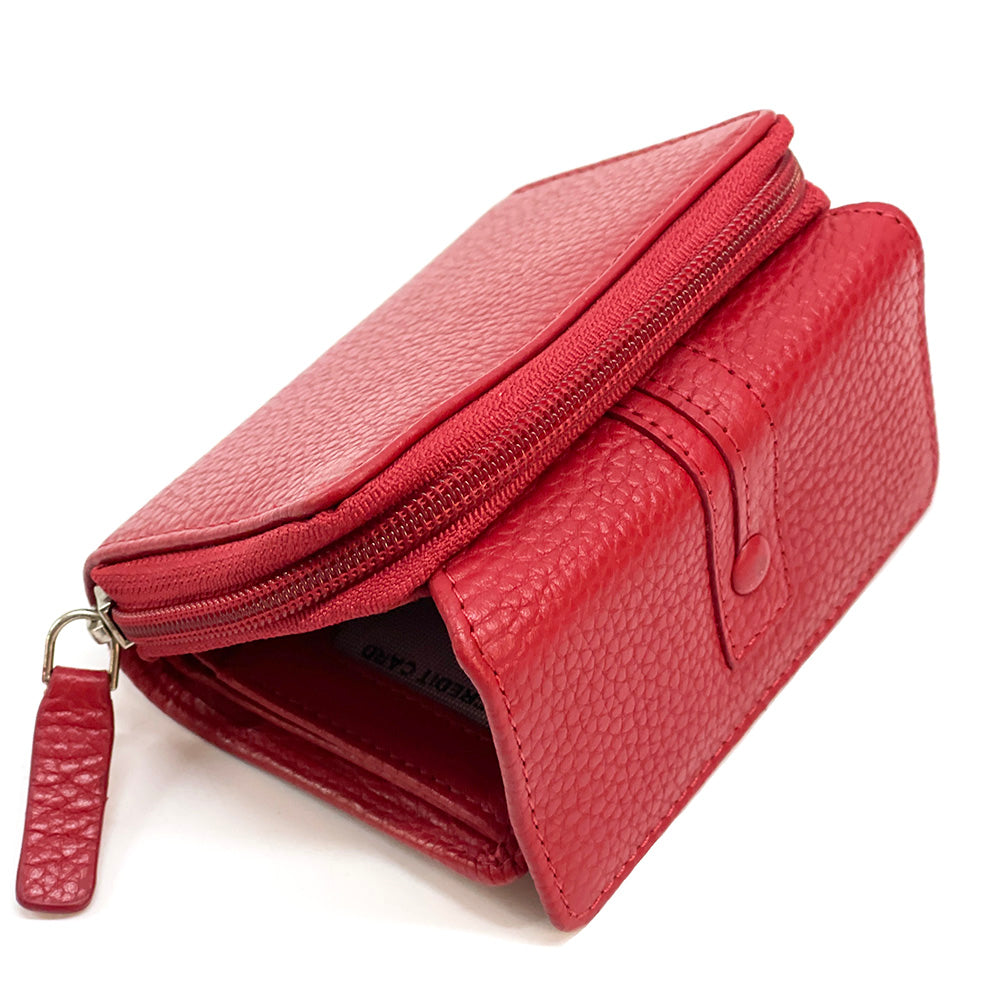 Federica leather wallet - Made In Italy