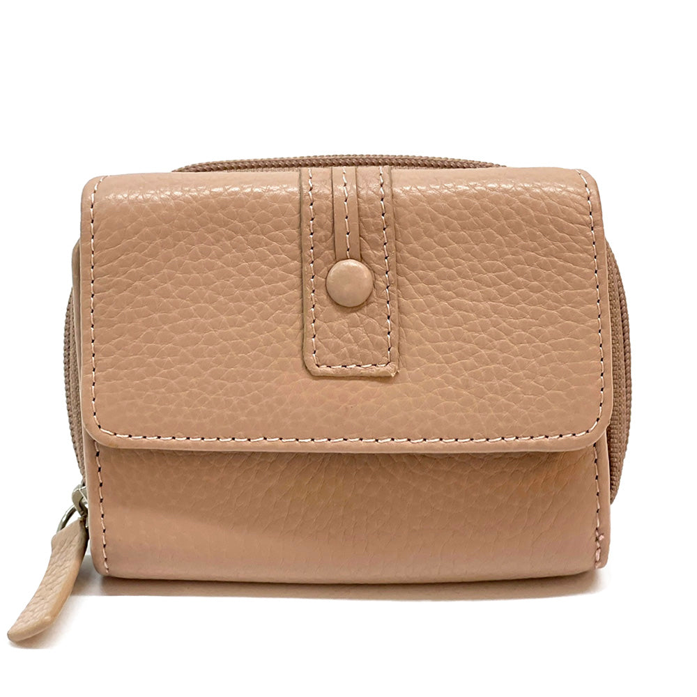 Federica leather wallet - Made In Italy